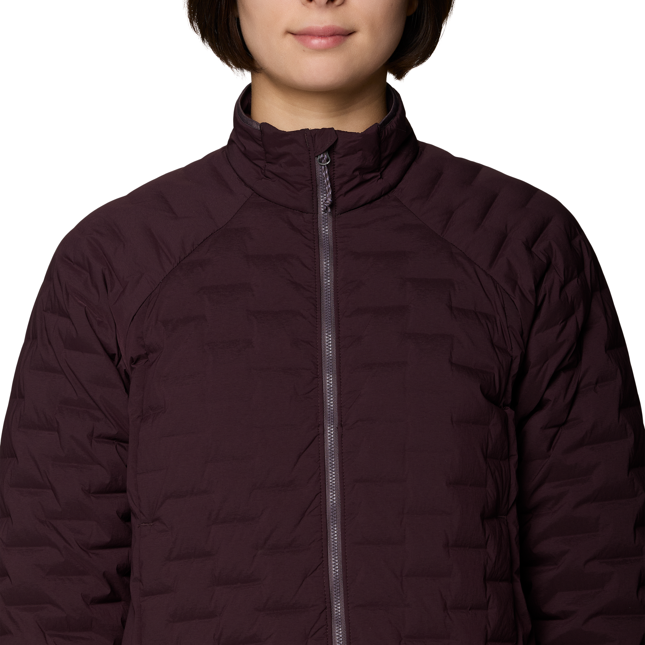 Mountain Hardwear Women's Stretchdown Light Jacket Front Zipped Closed