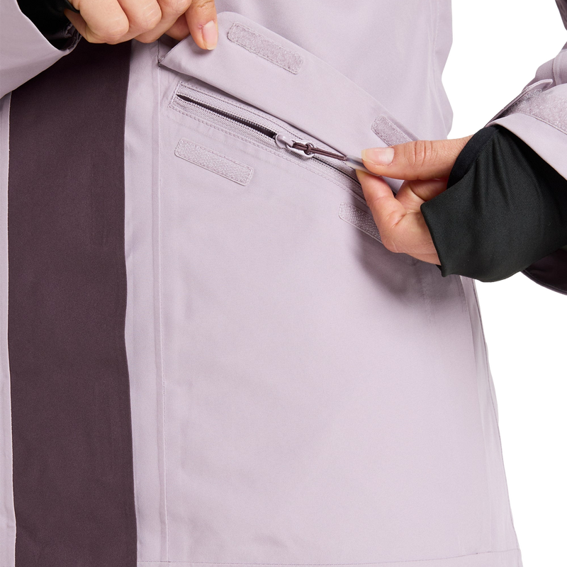 Women's Gore-Tex Stormday Jacket, Roxy Women's Gore-Tex Stormday Jacket in Nirvana with pocket detail