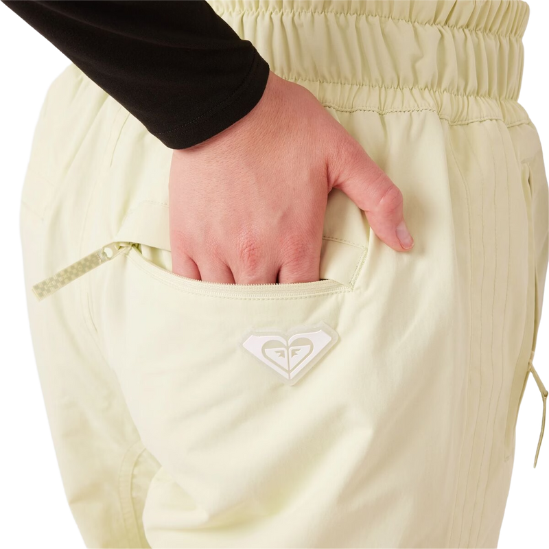 Women's Bleeker Pant, Roxy Women's Bleeker Pant in Jade with rear pocket detail