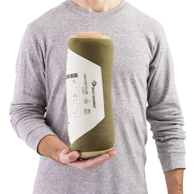 Foam Core Pillow XL, Sea to Summit Foam Core Pillow XL in hand