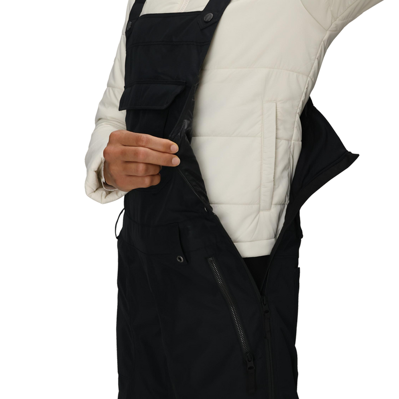 Women's Black Magic 20K Shell Bib, 686 Black Magic™ 20K Shell Bib side zip