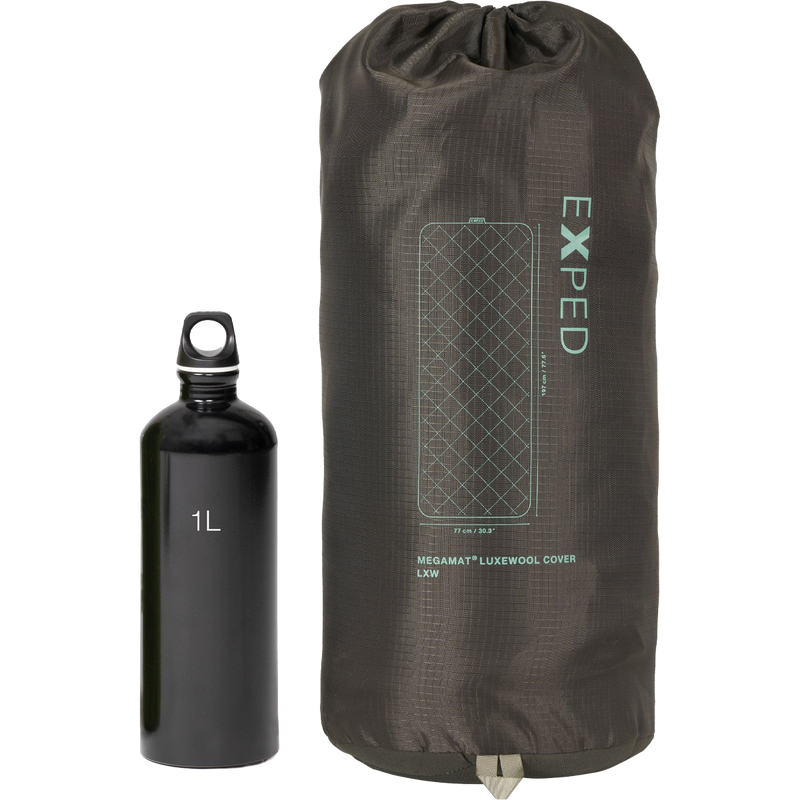 MegaMat LuxeWool Cover LXW, Exped MegaMat LuxeWool Cover LXW stowed size