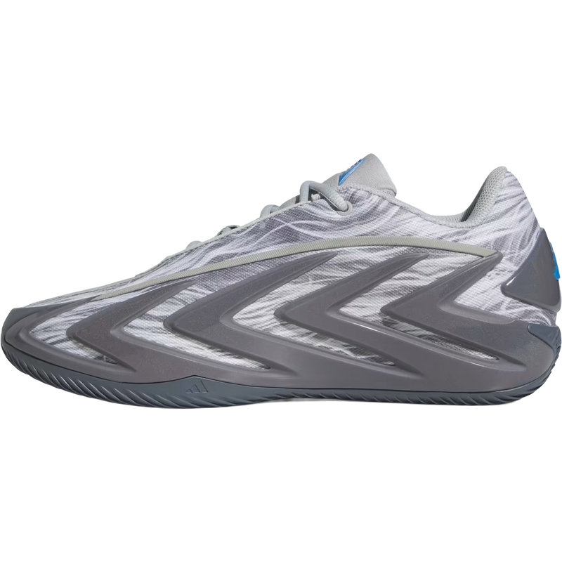 Adidas Men's Anthony Edwards 3 'Snow Camo' in Stone Onix Night Grey left facing