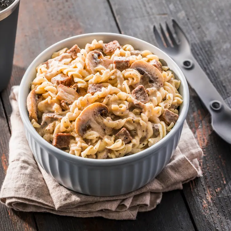 Beef Stroganoff (2 Servings), Peak Refuel Beef Stroganoff (2 Servings) in bowl
