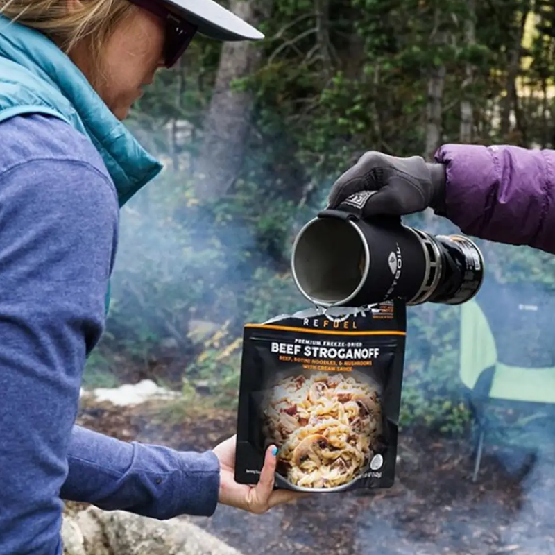 Beef Stroganoff (2 Servings), Peak Refuel Beef Stroganoff (2 Servings) at camp
