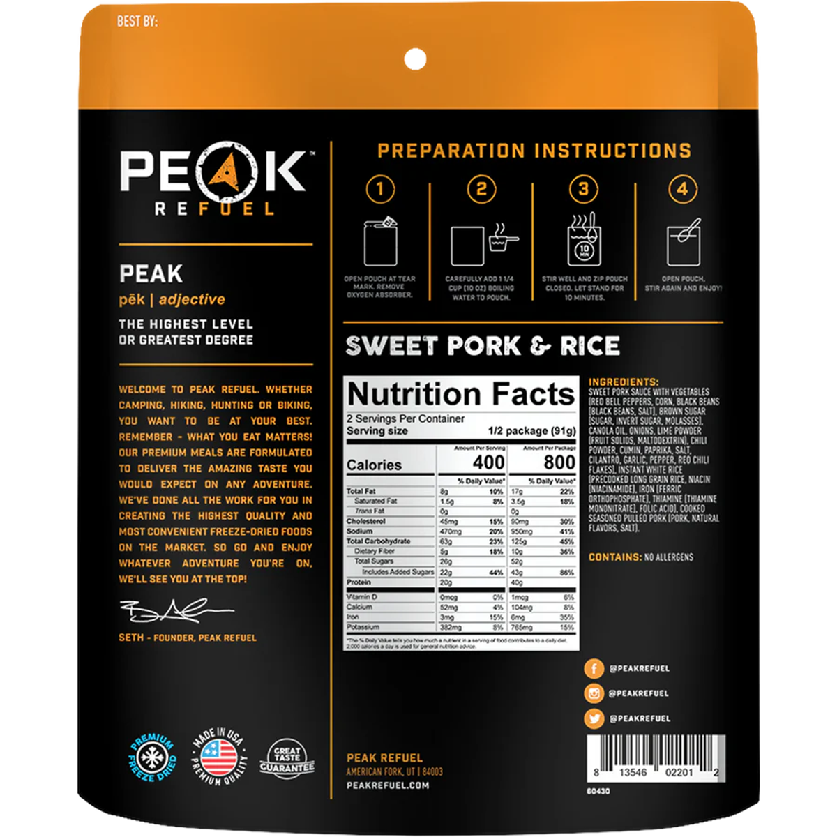 Sweet Pork & Rice (2 Servings) alternate view