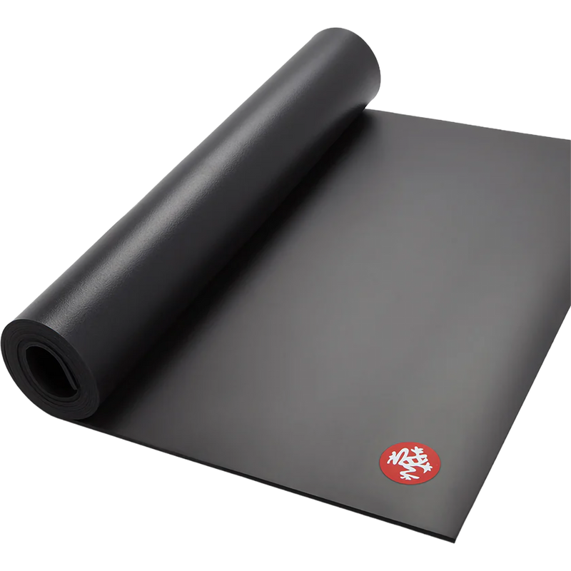 GRP Adapt 2.0 Yoga Mat 5mm, Manduka GRP Adapt 2.0 Yoga Mat 5mm in Carbon Black half rolled