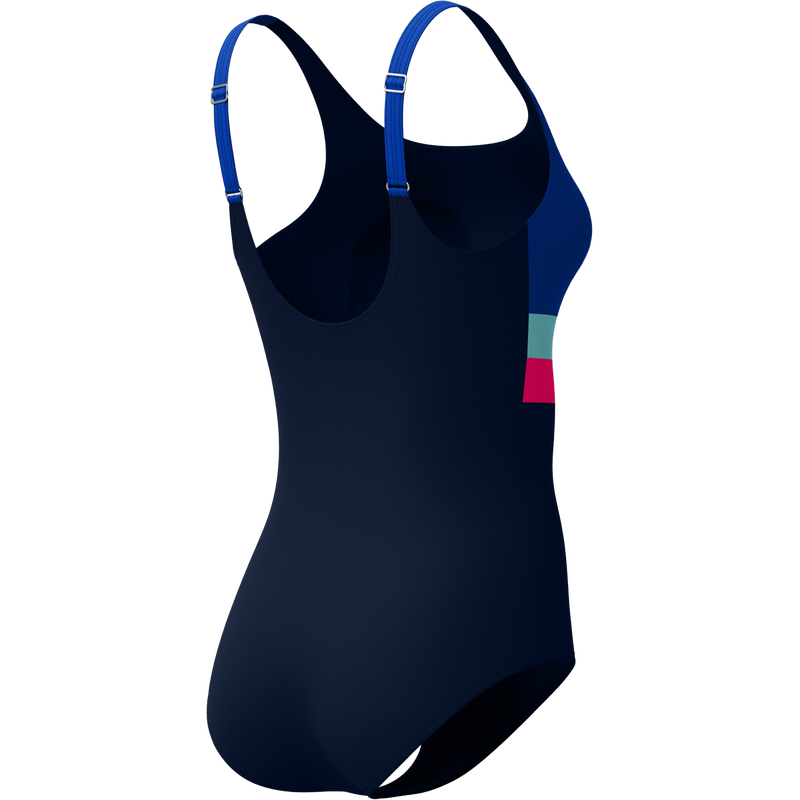 Women's Banded Colorblock One Piece, Speedo Women's Banded Colorblock One Piece 3/4 Back