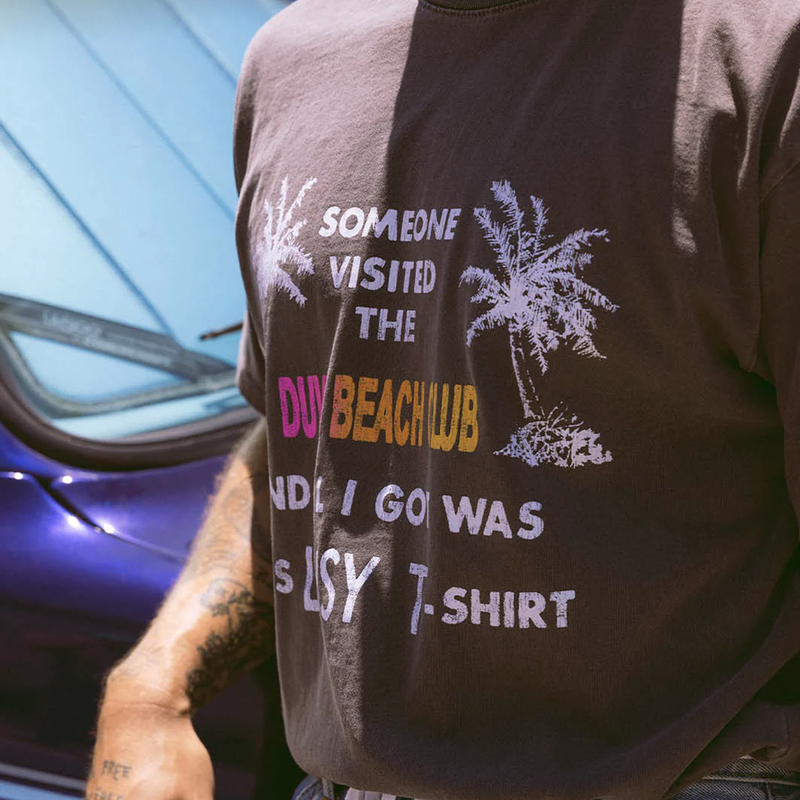 Men's Lousy Tee, Duvin Design Lousy Tee in Black outside close up