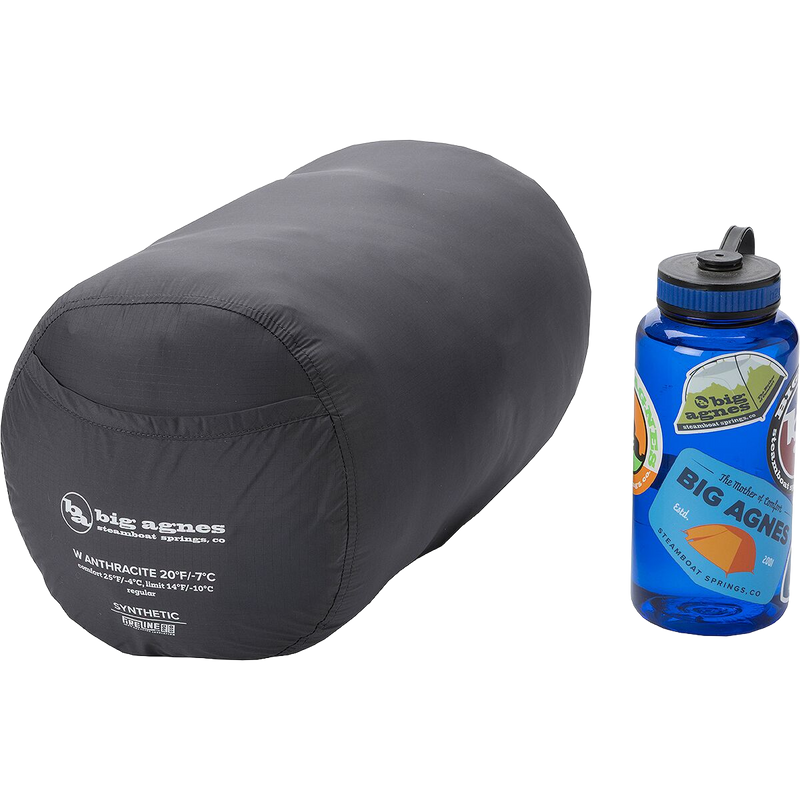 Women's Anthracite 20 Regular, Big Agnes Women's Anthracite 20 Regular in Lichen Green/African Violet in stuff sack