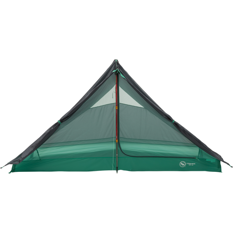 String Ridge VST 1.5, Big Agnes String Ridge VST 1.5 in Asphalt/Mint Leaf end view