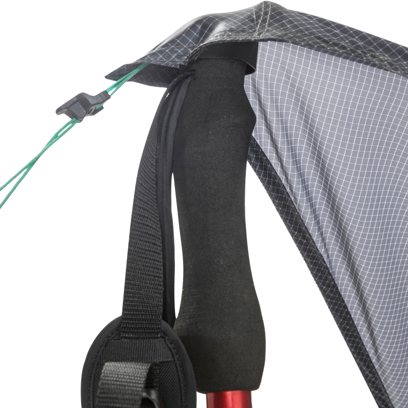 String Ridge VST 1.5, Big Agnes String Ridge VST 1.5 in Asphalt/Mint Leaf trekking pole top attachment