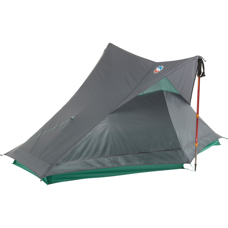String Ridge VST 1.5, Big Agnes String Ridge VST 1.5 in Asphalt/Mint Leaf with trekking pole