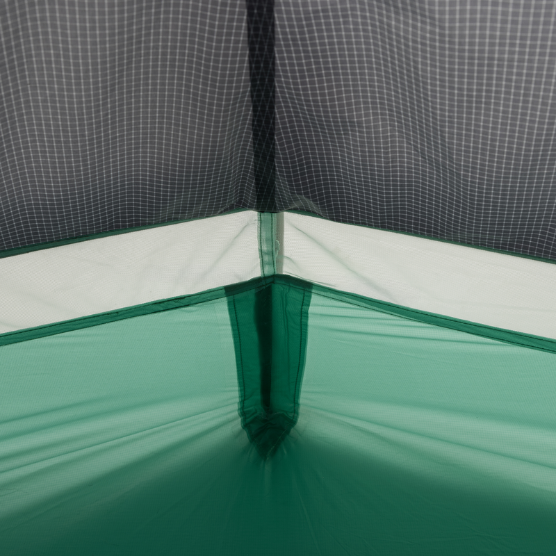String Ridge VST 1.5, Big Agnes String Ridge VST 1.5 in Asphalt/Mint Leaf interior corner