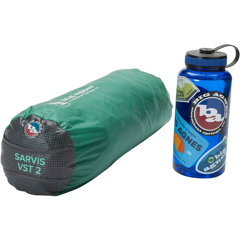 Sarvis VST 2, Big Agnes Sarvis VST 2 in Asphalt/Mint Leaf in stuff sack