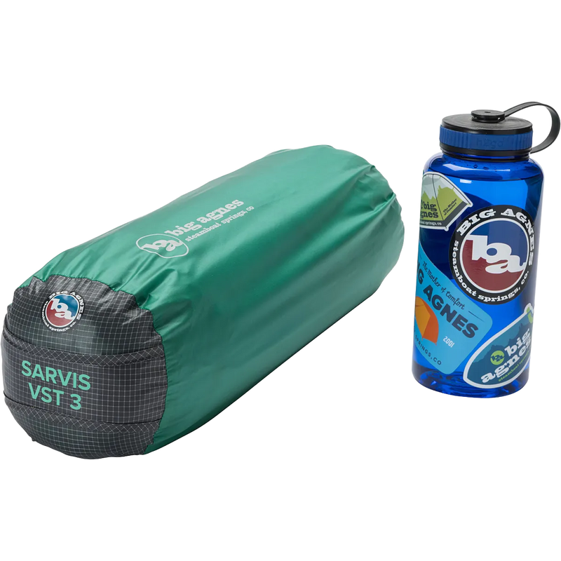 Sarvis VST 3, Big Agnes Sarvis VST 3 in Asphalt/Mint Leaf in stuff sack