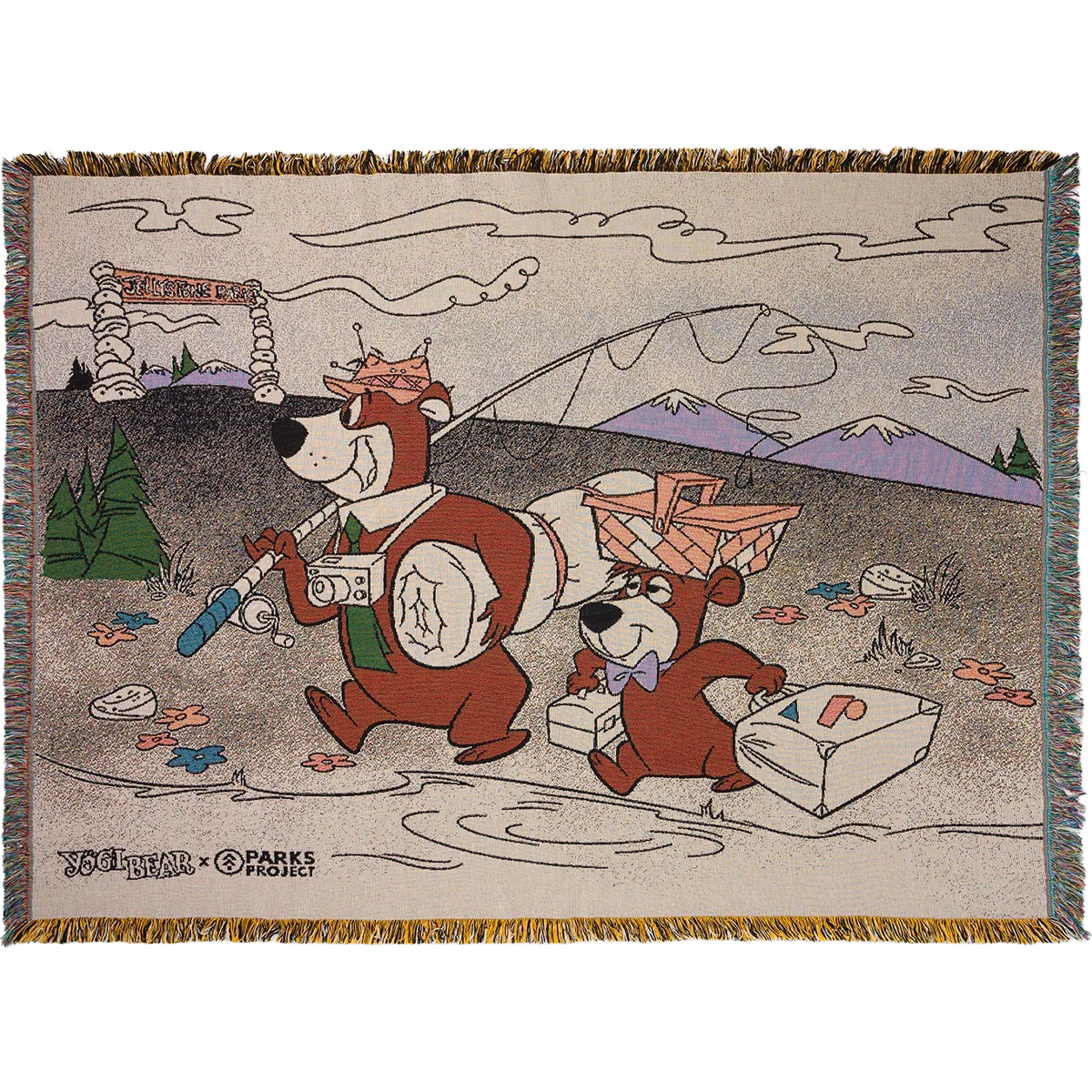 Yogi Bear x Parks Project Woven Blanket alternate view