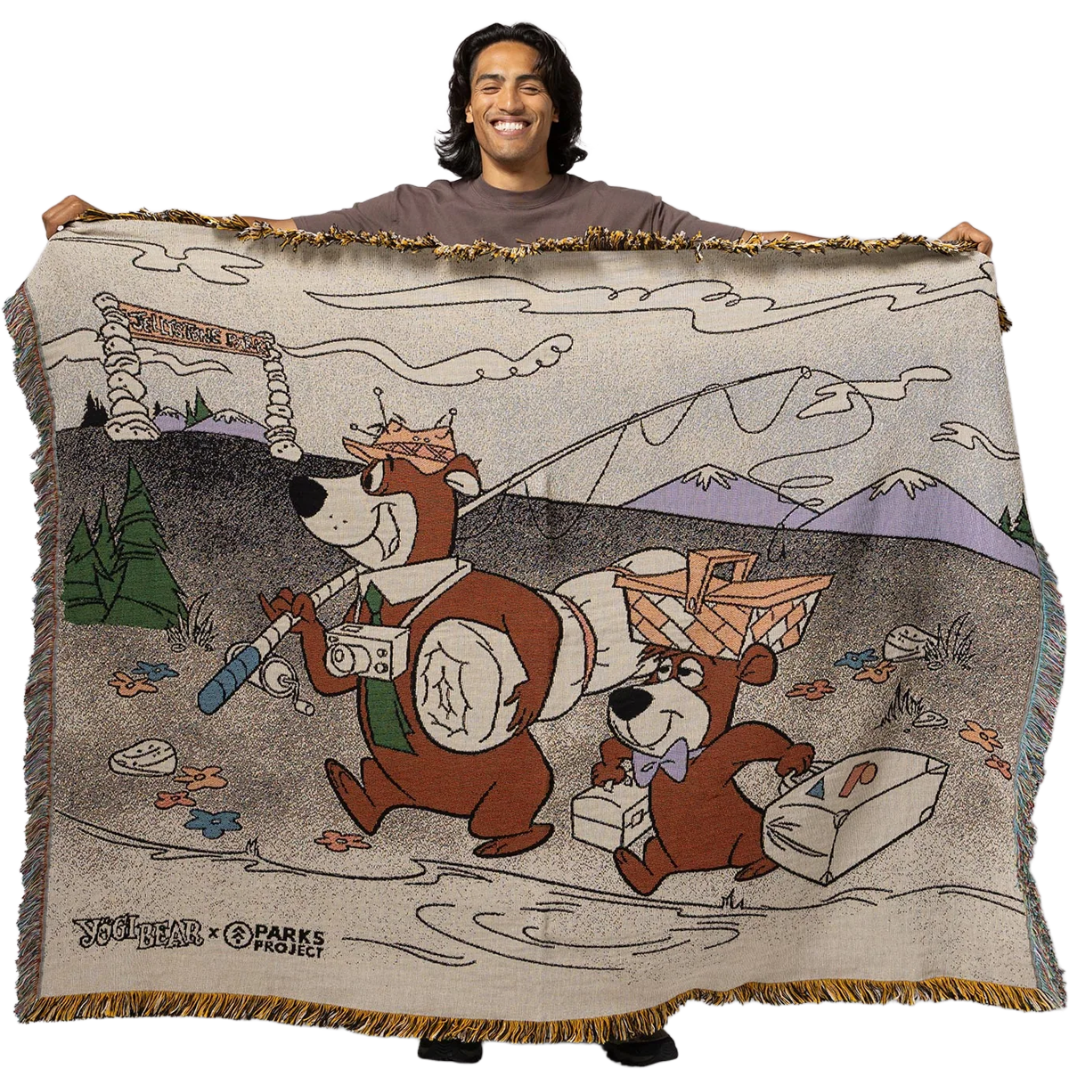 Yogi Bear x Parks Project Woven Blanket alternate view