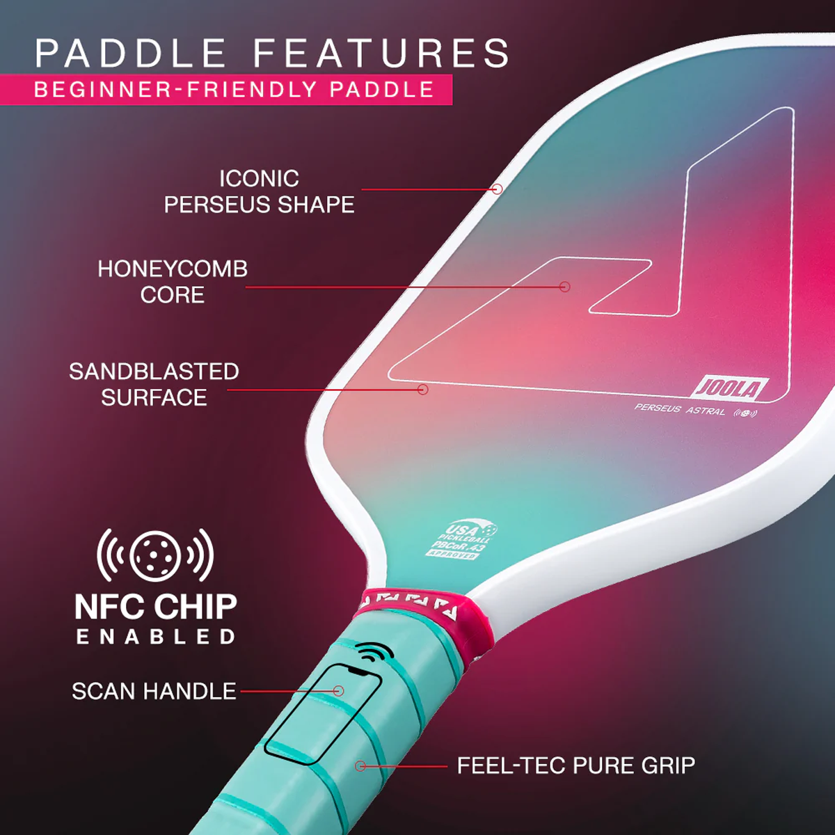Astral Pickleball Paddle alternate view