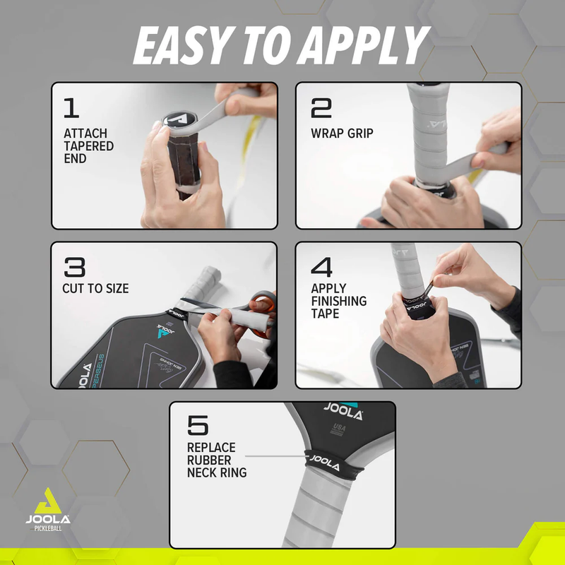 Replacement Feel-Tec Grip, Joola Replacement Feel-Tec Grip in Gray application instructions