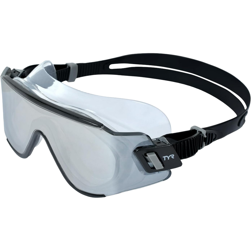 Tidalwave Mirrored Swim Mask, TYR Tidalwave Mirrored Swim Mask 3/4 Front