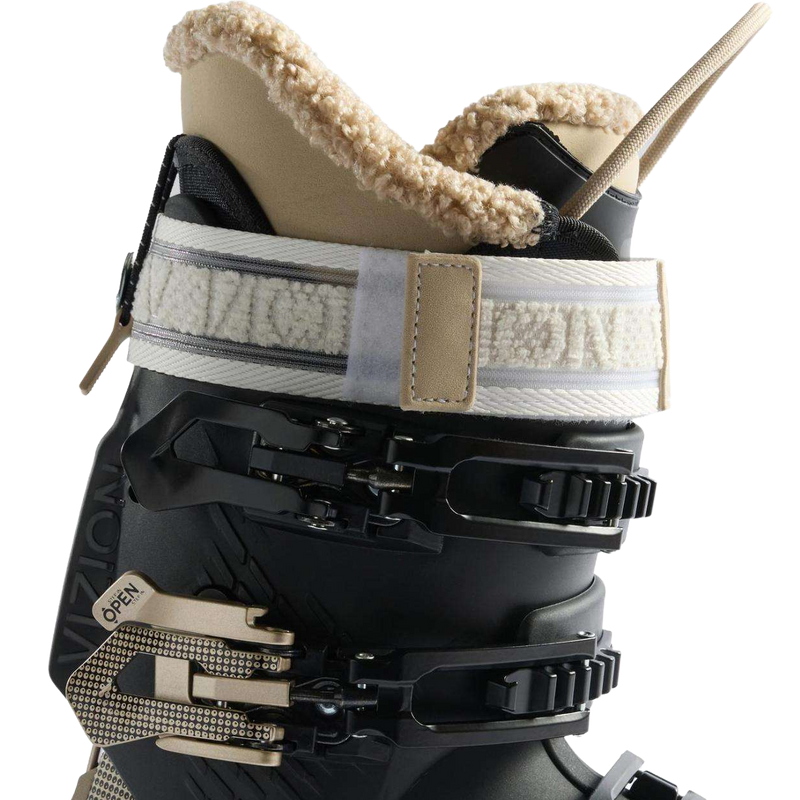 Women's Vizion 4B 80 Pro GW, Rossignol Women's Vizion 4B 80 Pro GW 2027 in black cuff, powerstrap and buckles