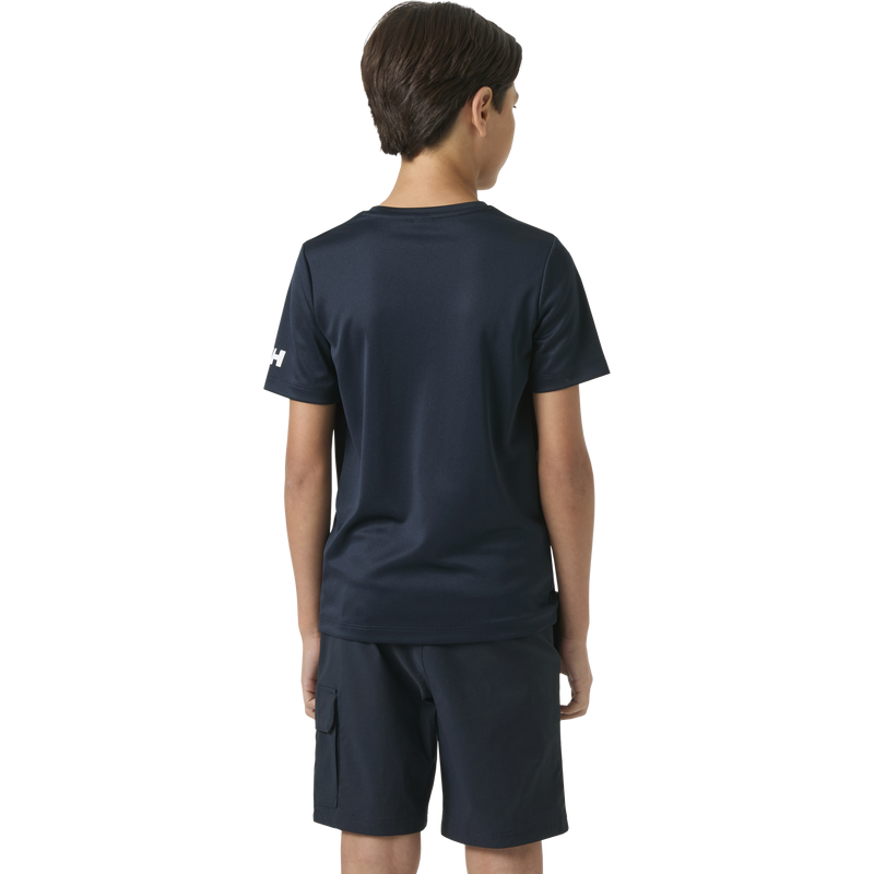 Youth Jr HH Tech T Shirt, Helly Hansen Youth Jr HH Tech T Shirt in 58 Navy back