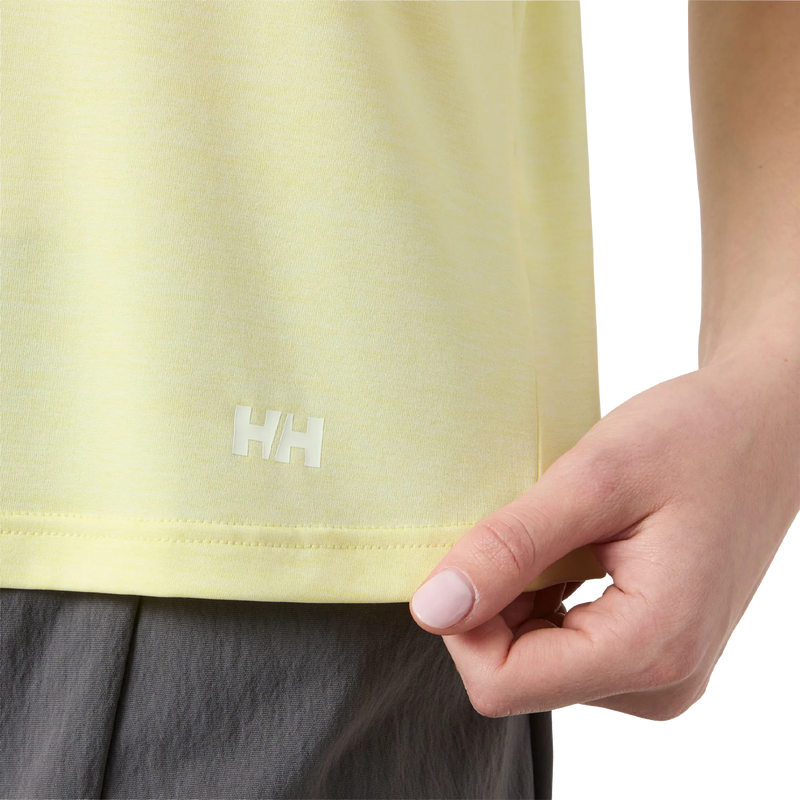 Women's Sval T-Shirt, Helly Hansen Women's Sval T-Shirt in Yellow Pear with logo detail