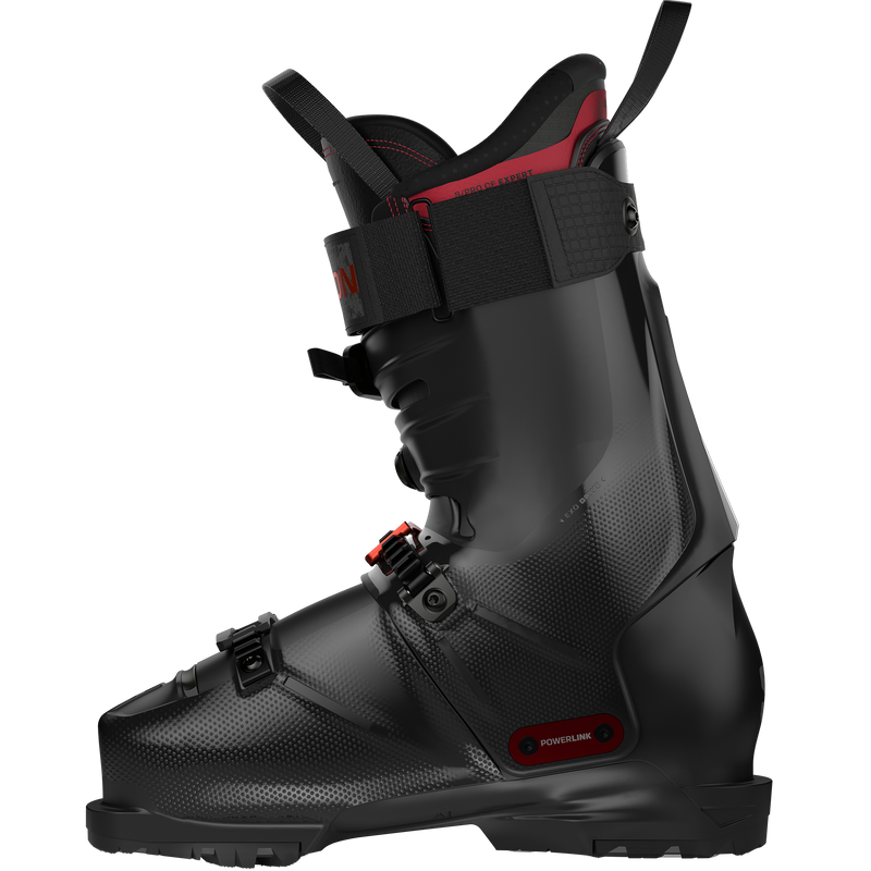 S/Pro Alpha C BOA 120, Salomon S/Pro Alpha C BOA 120 in Black/Samba Met/Dark Grey Met inside right profile
