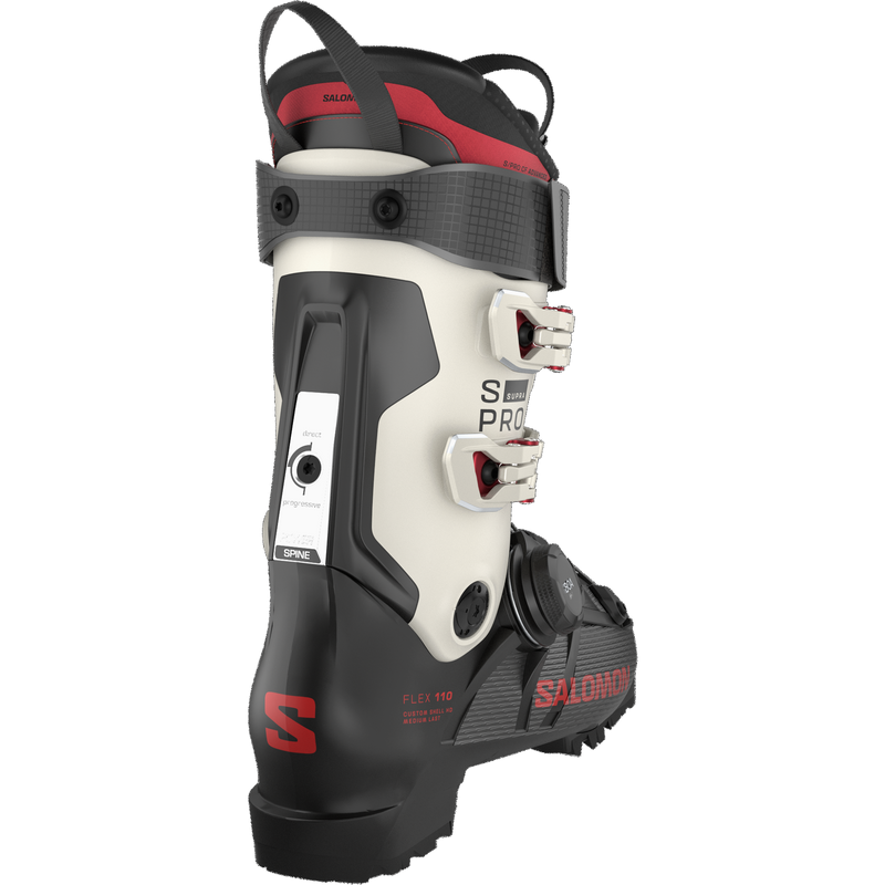 S/Pro Supra S BOA 110, Salomon S/Pro Supra S BOA 110 in Black/Gray Aurora/Samba Met back right