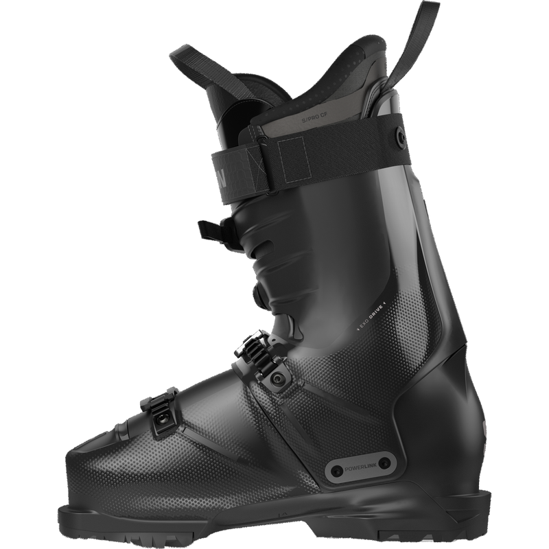 S/Pro Alpha C BOA 100, Salomon S/Pro Alpha C BOA 100 in Black/Dark Grey Met/Silver Met inside right profile