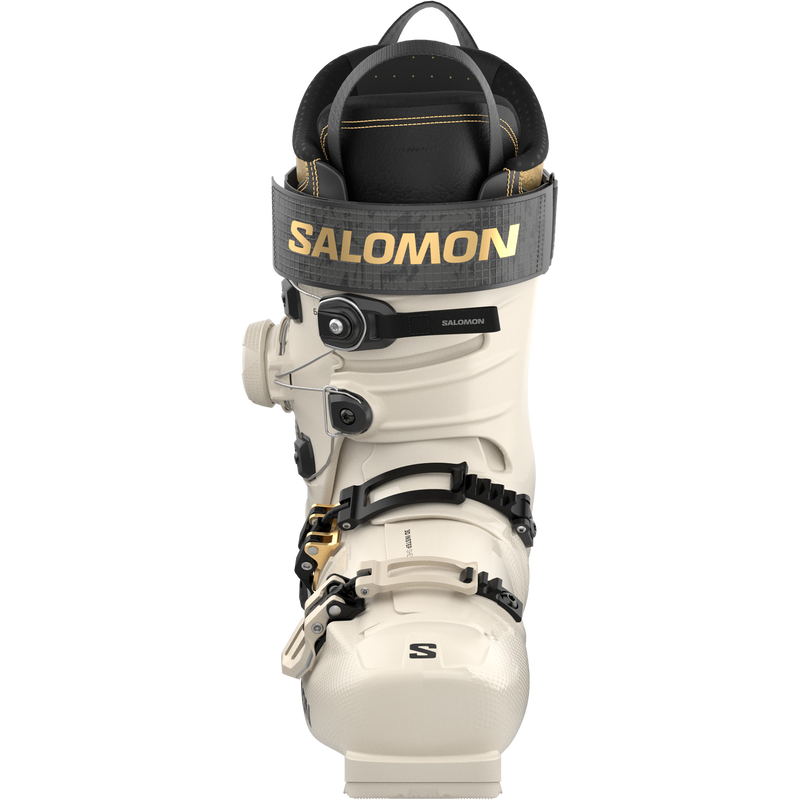 Women's S/Pro Alpha C BOA 105, Salomon Women's S/Pro Alpha C BOA 105 in Birch/Black/Gold Met front