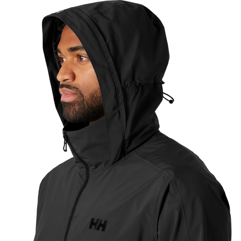 Men's HP Racing Hooded Jacket 2.0, Helly Hansen Men's HP Racing Hooded Jacket 2.0 in 980-Ebony hood