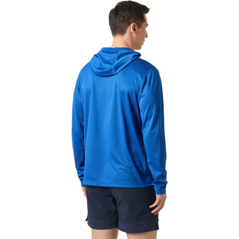 Men's HH Tech Hoodie, Helly Hansen HH Tech Hoodie in Cobalt ack view on model