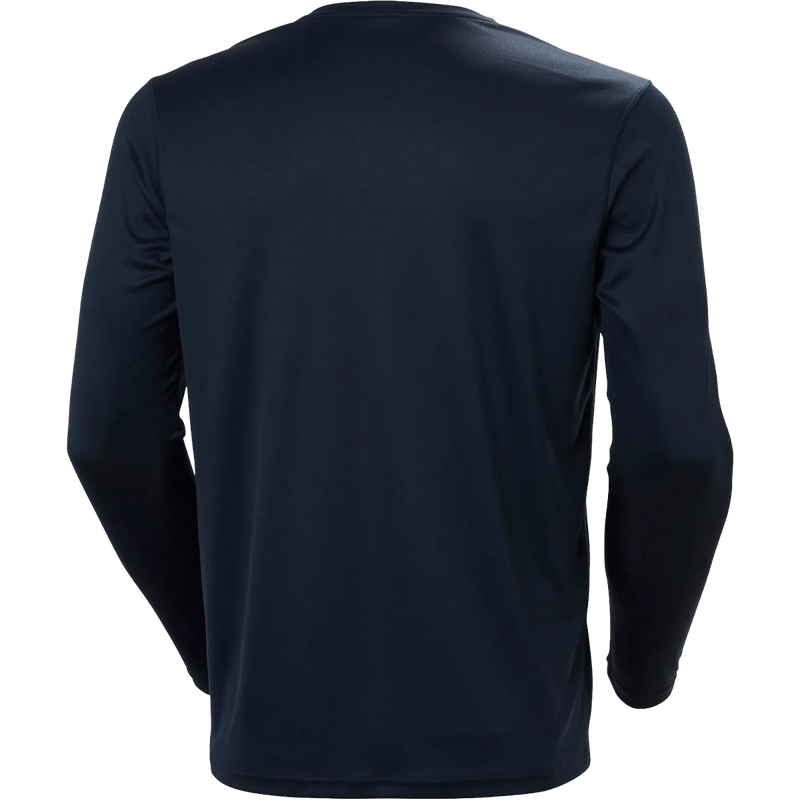 Men's HH Tech Crew Long Sleeve 2.0, Helly Hansen Tech Crew Long Sleeve 2.0 in Navy back view