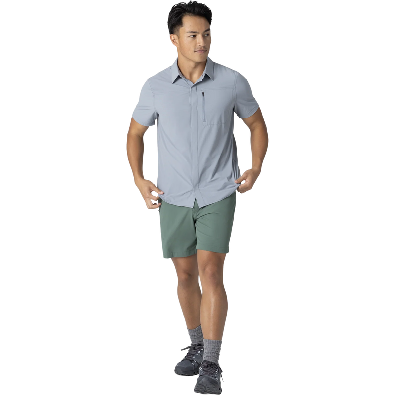 Men's Astroman Air Short Sleeve Sun Shirt, Outdoor Research Men's Astroman Air Short Sleeve Sun Shirt front full length