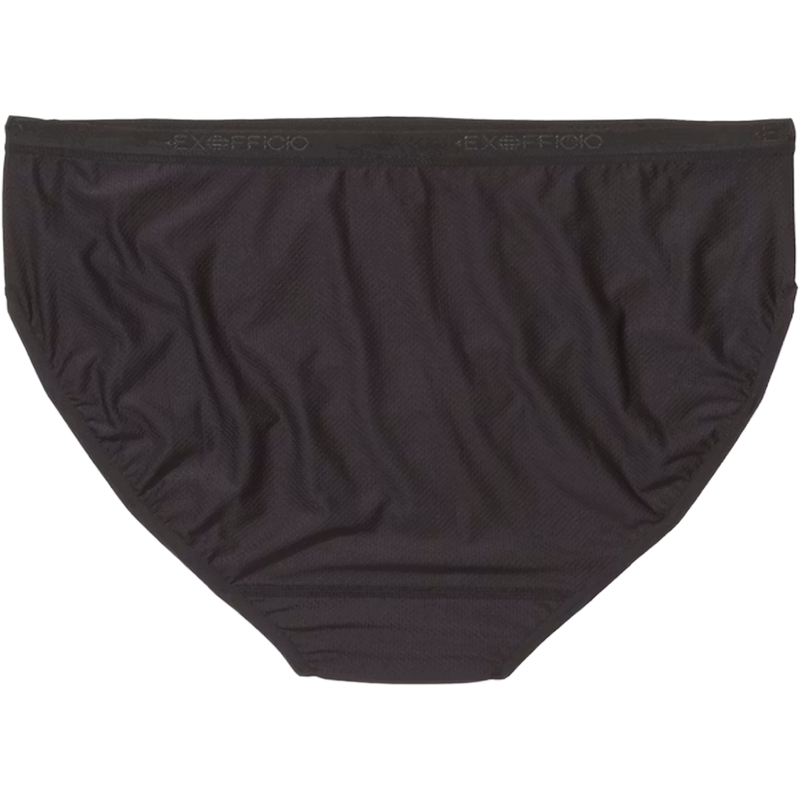 Women's Give N Go 2.0 Bikini Brief, Exofficio Women's Give N Go 2.0 Bikini Brief in Black back view