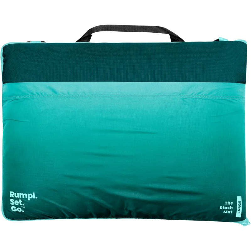Stash Mat Large, Rumpl Stash Mat Large in Jade Fade packed flat