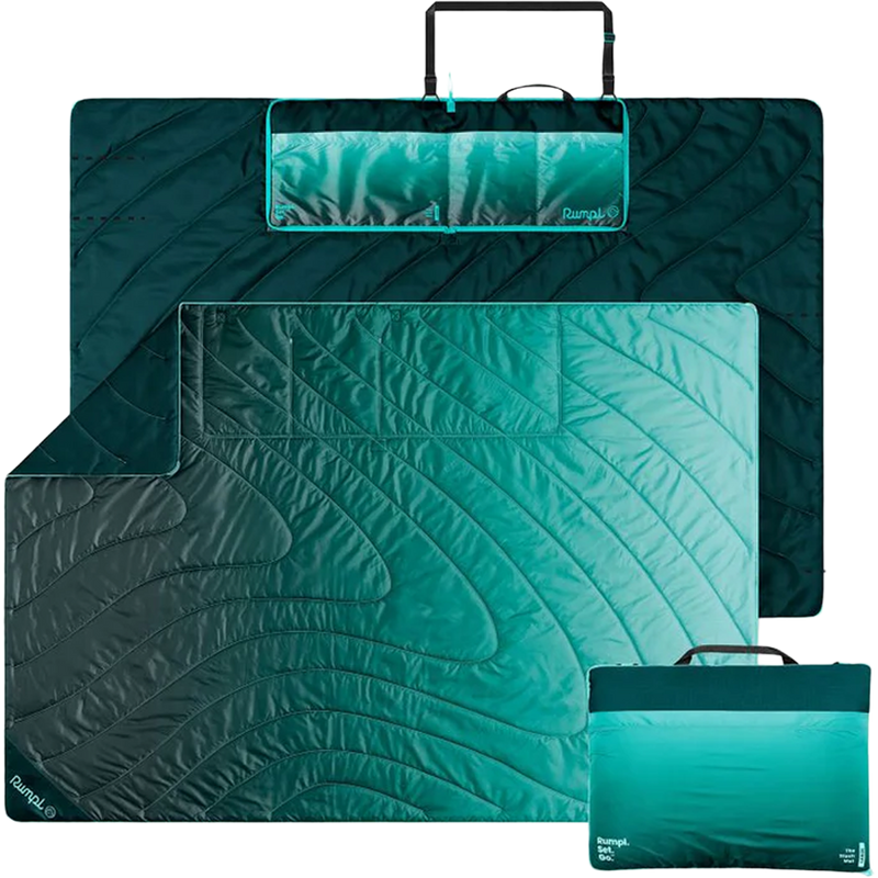 Stash Mat Large, Rumpl Stash Mat Large in Jade Fade back view
