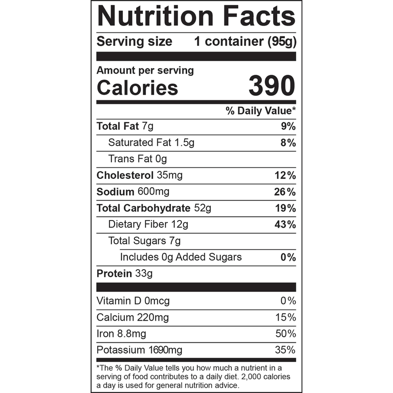 White Bean Chicken Chili (1 Serving), Good To-Go White Bean Chicken Chili (1 Serving) Nutrition Facts
