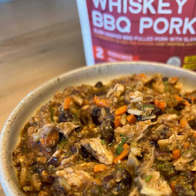Whiskey BBQ Pork & Slaw (2 Servings), Good To-Go Whiskey BBQ Pork & Slaw (2 Servings) in bowl