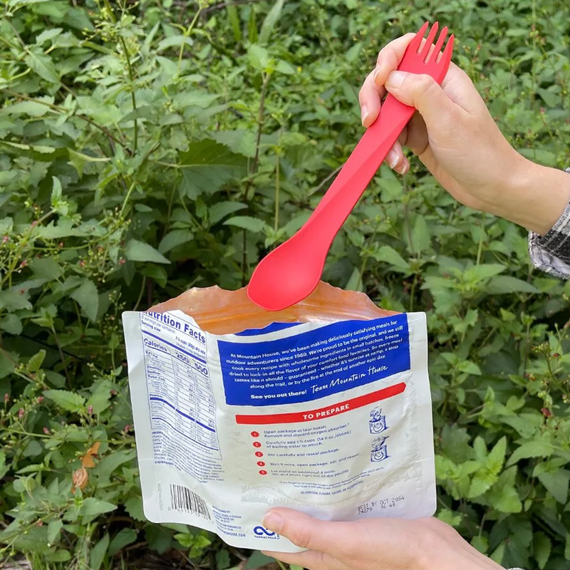 GoBites Bio-Uno Long, humangear GoBites Bio-Uno Long spoon side with camp meal