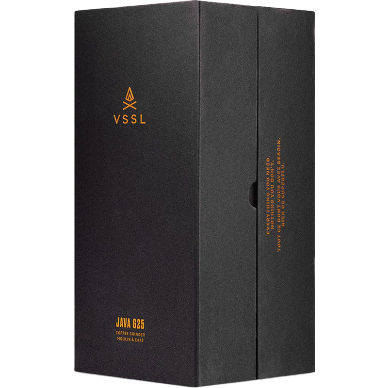 Java G25 Grinder, VSSL Java G25 Grinder front of packaging