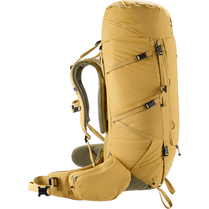 Aircontact Core 60+10, Deuter Aircontact Core 60+10 in Savanna-Nori left profile