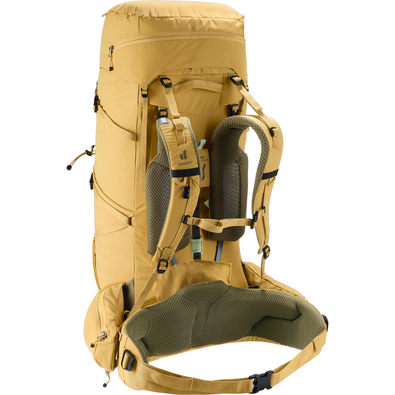 Aircontact Core 60+10, Deuter Aircontact Core 60+10 in Savanna-Nori harness back left