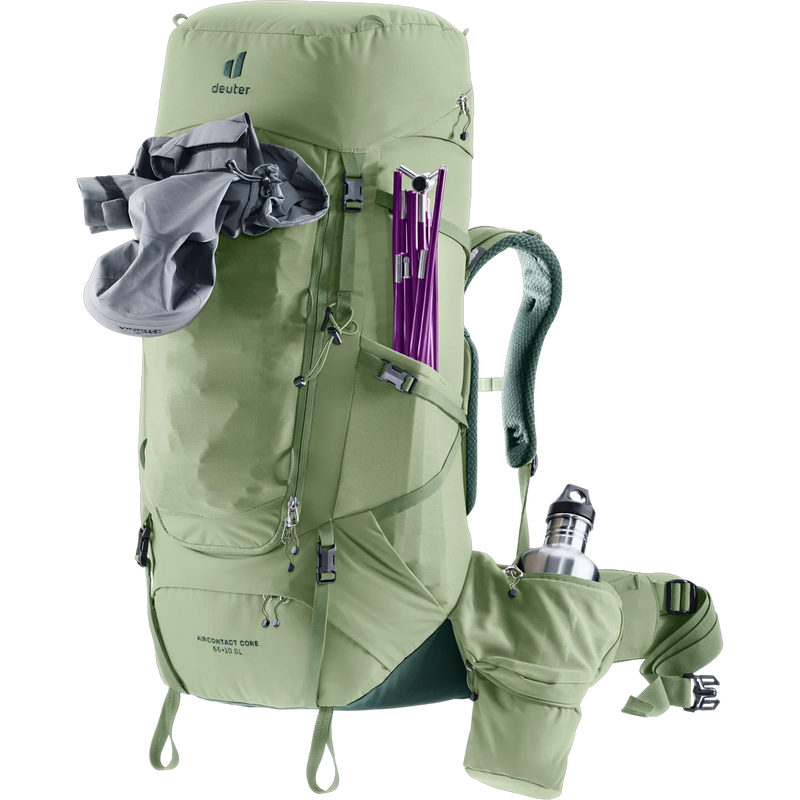Aircontact Core 55+10 SL, Deuter Aircontact Core 55+10 SL Front3/4 Front
