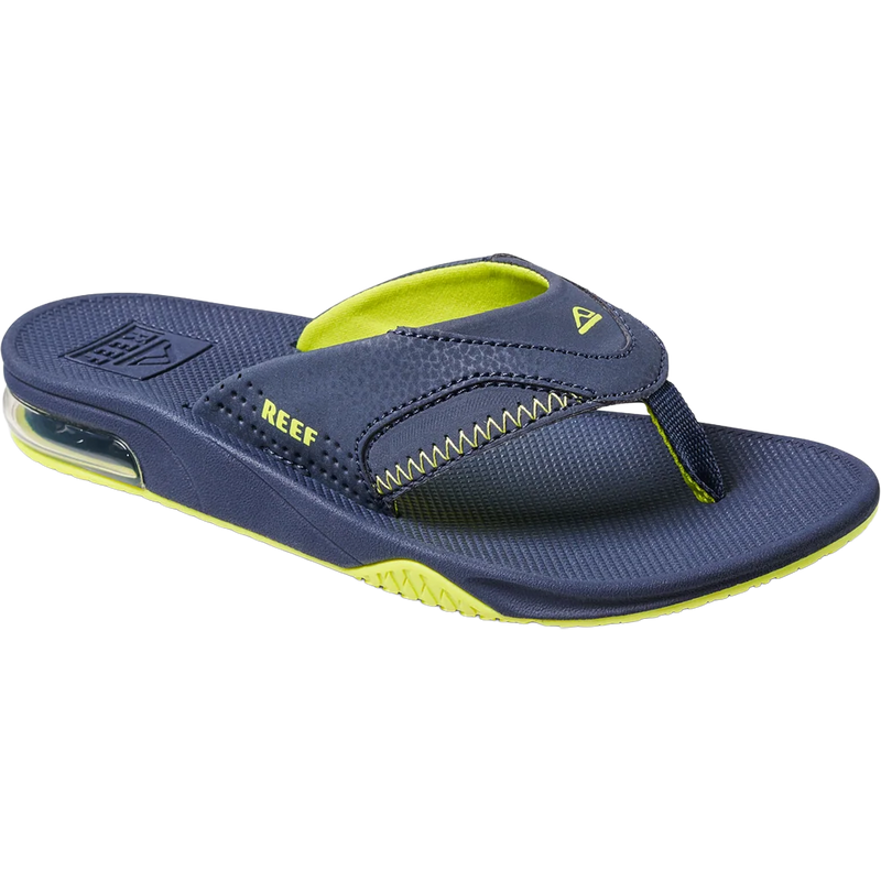 Youth Fanning, Reef Youth Fanning in Lime Navy right facing