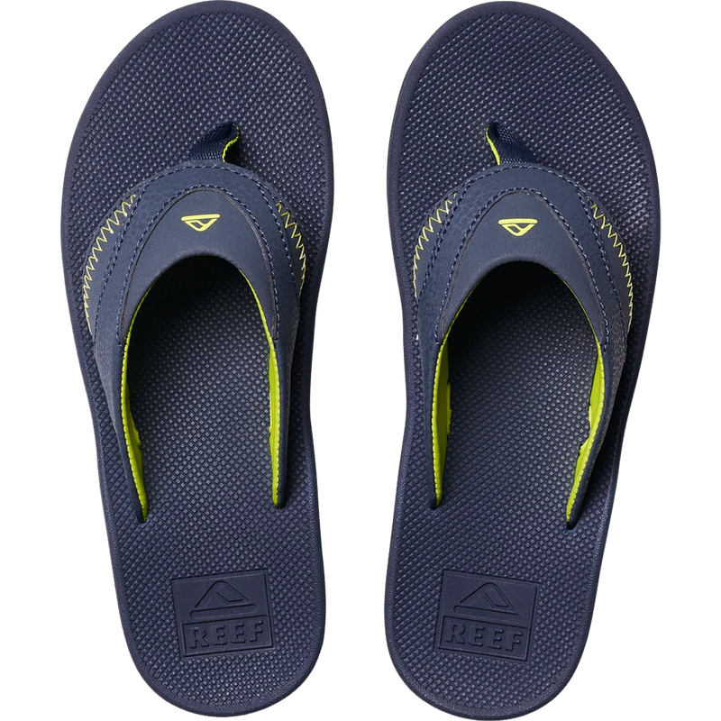 Youth Fanning, Reef Youth Fanning in Lime Navy side by side top view