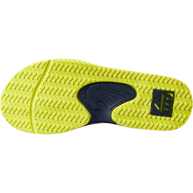 Youth Fanning, Reef Youth Fanning in Lime Navy bottom view