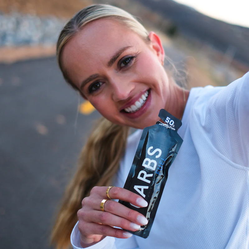 Caffeinated Original 50g Energy Gel, Carbs Fuel Caffeinated Original 50g Energy Gel in hand